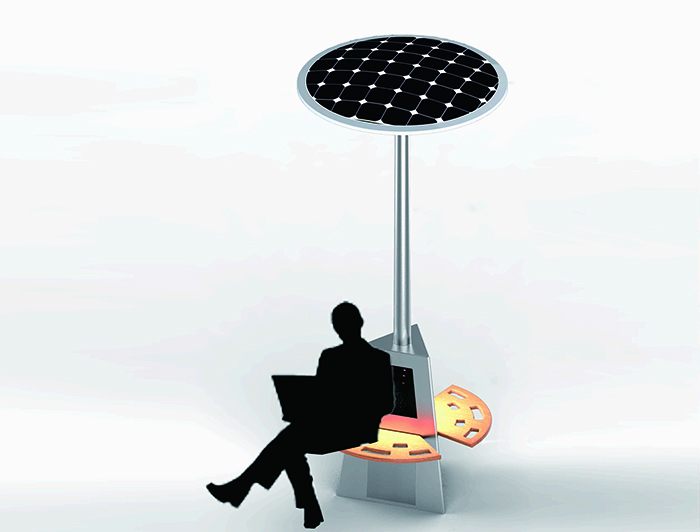 太阳能公共座椅
